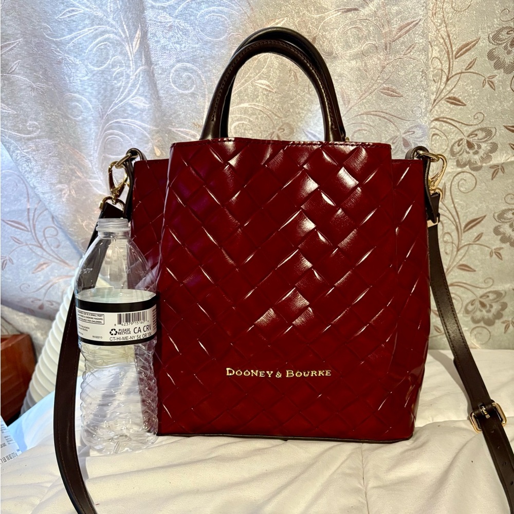 Dooney & Bourke Deep Red Woven Tote